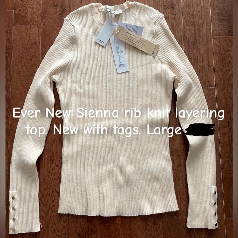 Ever New Sienna ribbed layering longsleeve tshirt contour bodycon